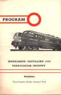 Programmet til 1955-udstillingen i Teknologsk Institut.